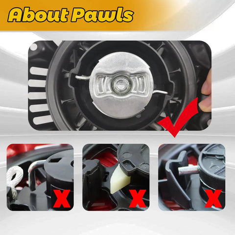 Pull Start Recoil Starter for Predator 196cc 212cc 225cc Engines and Harbor Freight Generators pawl mechanism close-up