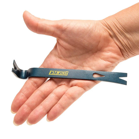 3 Piece Pry Bar Set With 5.5 Inch, 7.5 Inch And 10 Inch Nail Pullers, Wide Thin Blades, Forged Steel Construction, High Leverage Design