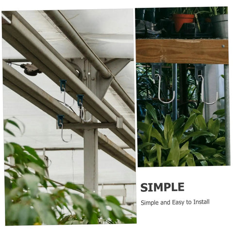 Greenhouse Bracket Set With Hooks And Truss Clips Heavy Duty Metal Growing Tool For Easy Install And Plant Support Diy Friendly No Tools Needed Twist And Hang Design For Indoor Or Outdoor Greenhouses