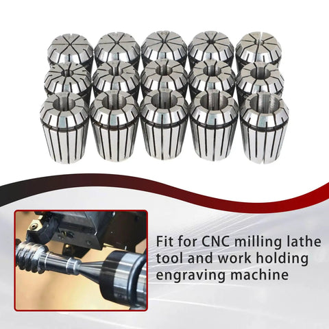 ER25 Collet Set 15Pcs Precision Spring Collet Chuck Kit Must Have For CNC Engraving Milling Lathe Tools 2Mm To 16Mm Fit