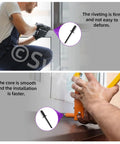 Man installing window frame with 130Pcs 7 Sizes Black Large Flange Aluminum Blind Rivets Kit For Metal, Furniture And Automotive Projects