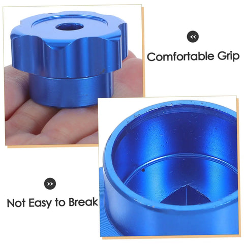 Blue Alloy Valve Handwheel Knob With 6mm Hole For Outdoor Faucet showing ergonomic design and durability features