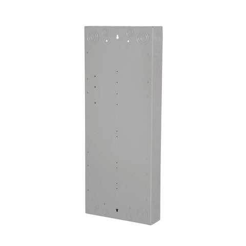 200 Amp 40 Space 40 Circuit Main Breaker Plug On Neutral Indoor Load Center Ready To Go For Easy Quick Install, Factory Ground Bar Ample Wire Bending Space For 120 240V Systems. gray steel load center enclosure