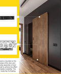 36 To 48 Inch Hidden Sliding Barn Door Hardware And Track installed with floating wall mount in modern interior