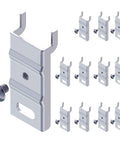 Pegboard Mounting Adapter Set, 12 Metal Brackets Fits 1/4, 1/2, Or 1 Inch Peg Boards For Hanging Tools And Storage, Heavy Duty Garage Wall Organizer, Tool Rack Mounting Hardware.