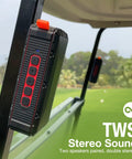 Magnetic Bluetooth Golf Speaker For Easy Golf Cart Mounting Wireless Waterproof IPX6 And Shockproof 3rd Generation on cart