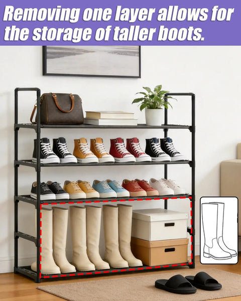 Ultra Roomy Five Tier Shoe Rack Organizer For 20 To 25 Pairs Of Kicks With 34.3 Inch Wide Adjustable Shelves Built Tough Sturdy
