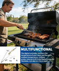 7 Inch RTD Temperature Probe Sensor Replacement For Pellet Grills 304 Stainless Steel With PT1000 Internal Ambient Probe And 47 Inch Cable Compatible With Z Grill And Other Popular Pellet Grills, shown with cable and mounting parts