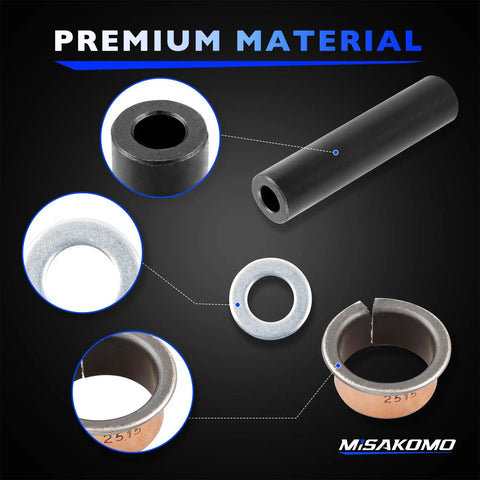 TXT PDS Front King Pin Tube Bushing Repair Kit for Gas or Electric Golf Carts showing copper bushings and tubes