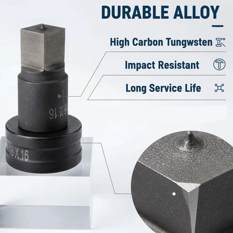 Hella Tough Ch 70 Hydraulic Hole Punching Die Set With Square And Oval Slotting Molds For Industrial Presses Killer Replacement Tools For Quick Job Site Prep Work