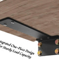 Heavy Duty Floating Shelf Brackets, Hidden Black L Brackets for wood walls, one-piece iron construction, underside view