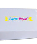 White Custom Carpenter Pencils Pack Of 12 Personalize With Your Name Logo Or Message HB 2 Graphite Solid Wood box