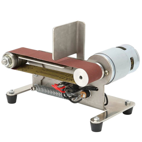 Fafeicy 200W Mini Belt Sander With Adjustable Speed 9000Rpm And Durable Brass Core Motor, compact design for polishing and sanding.