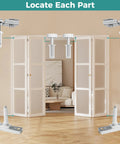 12-Piece Bifold Door Hardware Kit For 1-Inch Track Replacement Includes Top And Bottom Brackets, Top Guide Wheels in room view