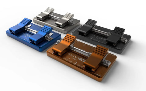 All Metal Soldering Jig For LED Strip Lights with colorful designs, heavy duty magnetic clamp, and nano suction pads with ruler