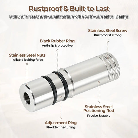 Detailed view of stainless steel bench dog with rustproof features for Two Pack 20mm Bench Dog Set For MFT Workbenches Aluminum Positioning.