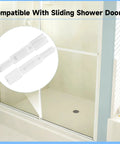 4 Pack White Reinforced Nylon Shower Door Bottom Seal Guides for Glass Sliding Doors and Enclosures