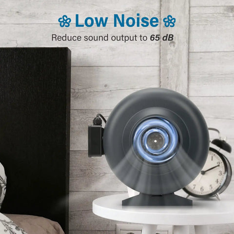 6 Inch Inline Duct Fan Upgrade Beefed Up High Flow 442 CFM 550 Pa Wind Pressure For Hydroponics Grow Tent Ventilation Blower