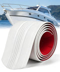 Heavy Duty Boat Keel Guard For Fiberglass And Aluminum Hulls Self Adhesive Strip, 6 feet long, showcased against a boat backdrop.