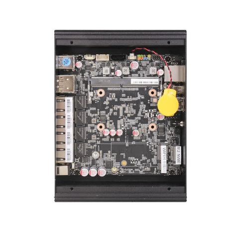 Kickstart Your Network Game With This Rock Solid Firewall Mini Computer Featuring A Pentium Gold Chip four GB Ethernet ports and internal layout.