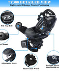 Detailed view of black Six Or Seven Speed Rear Derailleur Direct Mount For Hybrid Commuter Mountain And Road Bikes Universal Replacement.
