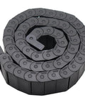 15x40mm Plastic Semi Closed CNC Machine Tool Cable Drag Chain 1 Meter Black Wire Carrier for CNC Routers in coiled form