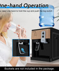 Countertop Water Dispenser With Hot Cold Warm Settings, Top Loading 1.2 To 5 Gallon 304 Stainless Steel Tank, one-hand operation