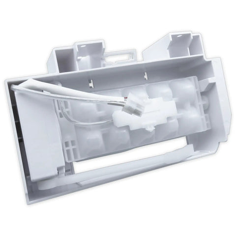 Direct Replacement Ice Maker Assembly For Compatible Fridges With W10873791 W10760070 W10798411 W11130444 Easy Install And Durable Ice Output Premium Construction, white plastic with wiring