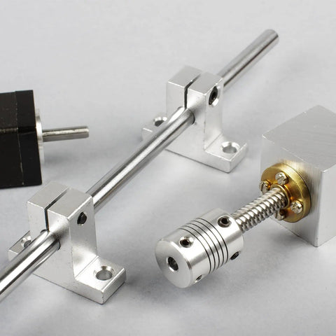 2 Pack 8mm x 330mm Linear Motion Rod Shaft Guide Chrome Plated Steel High Precision Rail For 3D Printers And DIY Tools