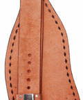 Roughout Western Saddle Fenders For Adults, Adjustable Buckstick Replacement Fenders in full grain light brown leather