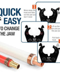 Copper Ring Crimping Tool Kit For F1807 Standards with interchangeable jaws instruction