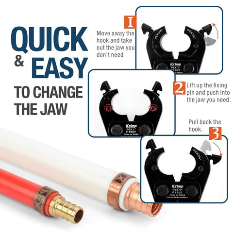 Copper Ring Crimping Tool Kit For F1807 Standards with interchangeable jaws instruction