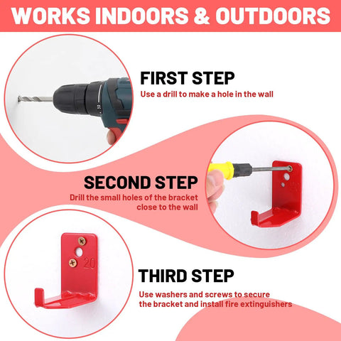 20 Pack Universal Fire Extinguisher Mount Brackets With Hardware Rock Solid Iron Hooks Keep Your Safety Stash Locked And Loaded No Sweat For Cars Trucks Vans Fits 5 To 40 Lbs