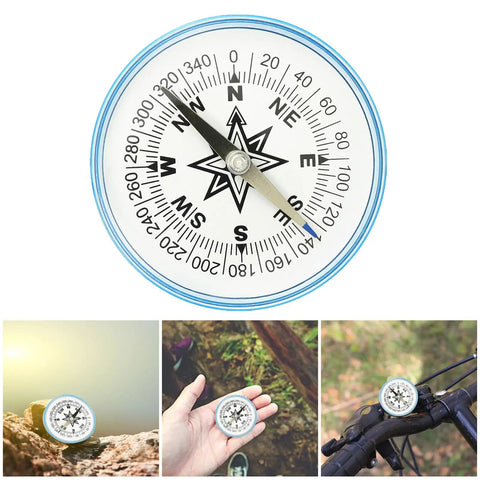 Must-Have 100mm Large Pocket Compass For Camping And Hiking, round orienteering tool with durable ABS, on a rock