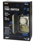 Image of Outdoor 24 Hour Heavy Duty Mechanical Time Switch DPST 208 277V Programmable Timer For HVAC And Lighting Control in box
