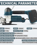 Technical parameters of Heavy Duty Automatic Electric Strapping Machine With Twin Four Thousand Mah Lithium Batteries And LCD Display.