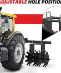 ATV UTV Towed 32 Inch Heavy Duty Disc Harrow With Universal 2 Inch Hitch shown attached to tractor for soil preparation