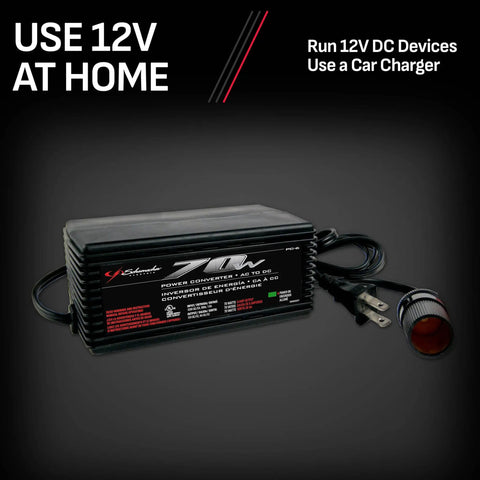 AC To DC Power Converter PC6 70W Continuous 140W Peak 12V DC Accessory Port for mobile devices and travel coolers