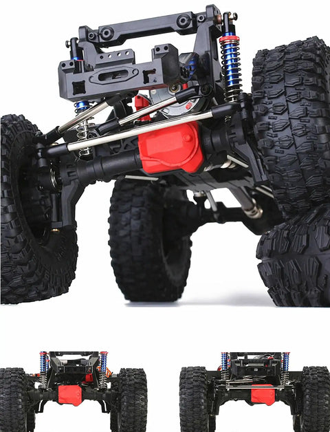 Beefed Up Portal Axle Upgrade Kit With Nylon Front And Rear Axles And Differential Lock For 1 By 10 RC Crawler TRX4 Defender Bronco TRX4 Chassis DIY Build Today showing installation on RC model chassis.