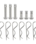 12Pcs 304 Stainless Steel M3 X 65 And M8 Clevis And Hitch Pin Assortment Kit With Single Hole Clevis Pins Cotter Pins Hairpin Fasteners