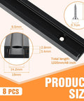 8 Pack 48 Inch Double Cut Profile Universal T Track With Predrilled Mounting Holes Pro Grade Aluminum T Track For Woodworking