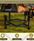 Heavy Duty Fire Pit Trolley Stand With Smooth Wheels For Easy Mobility, Fits Solo Stove Yukon And 27 Inch Fire Pits, outdoor