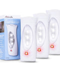 Three Pack LED Emergency Lights for Home Power Outage Auto On When the Power Goes Out Plug In Flashlight Combo with Rechargeable NiMH
