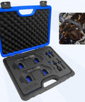Seven Piece Go-To Camshaft Holding Timing Tool Kit For Ford 3.5L And 3.7L 4V Engines Includes Chain Tensioner Holder Crankshaft Blocking Pins And Sponge Box For Easy Timing Chain Repair And Precise Camshaft Positioning At TDC in open case