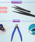 20 In 1 Hobby Tools Kit For Adults With Nippers Tweezers Needle Files Polishing Bars Blades Knife All In One Model Making Set