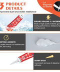 Heavy Duty High Temp Silicone Sealant For Oven, Grill, And Microwave, Fast Drying Waterproof Adhesive With Brush, Heat Resistant Glue details