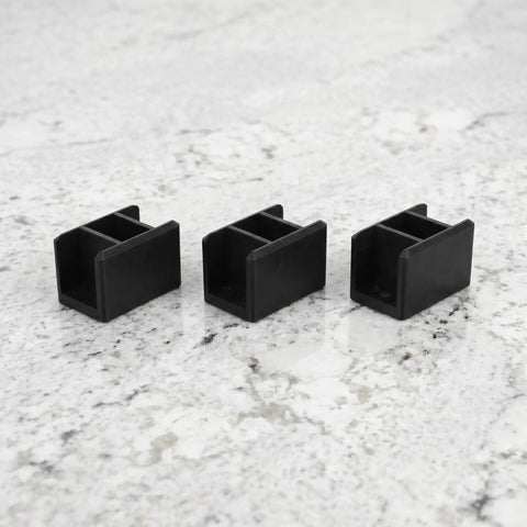 Heavy-Duty Black Right Angle Furniture Brackets Set 10 Pack for steel frame shelves on countertop