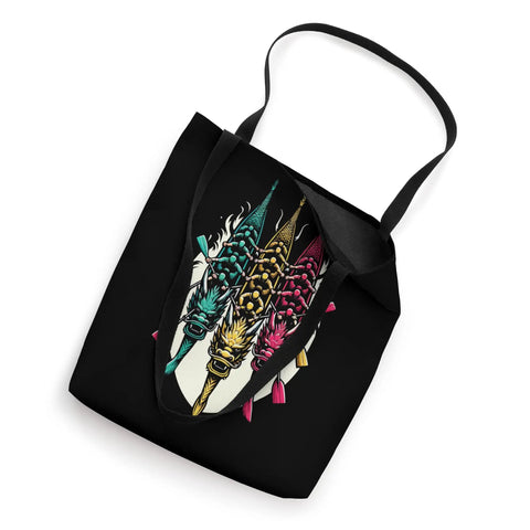 Dragon Boat Paddler Tote Bag For Dragonboating Enthusiasts And Team Members Paddling Gear For Men And Women, designed with colorful dragon prints.