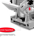 Close-up of 8.5 Amp Biscuit Cutter Plate Joiner Kit with 4-inch tungsten carbide-tipped blade and adjustable angle for joint precision.