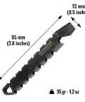 Tactical EDC Pry Bar For Survival And Everyday Carry Three Point Eight Inch Multitool With Non Slip Handle Full Tang Carbon Steel 1066